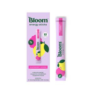 Bloom Nutrition Energy Sticks – Natural Caffeine, Metabolism & Focus Support, Zero Sugar, On-the-Go Energy Drink Mix – 10 Sticks