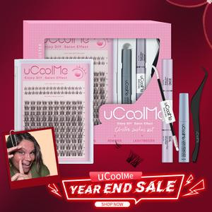uCoolMe Lashes Lazy Girl & Venus With Invisible Band DIY Eyelash Extension Kit Bond and Seal Eyelash Glue and Lash Remover Beginner Friendly Individual Lashes Waterproof and Long lasting Makeup For Girl Christmas gift Cosmetic
