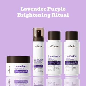 Lavender+ Purple Shampoo, Conditioner, Hair Mask & Leave-In Spray Set | Neutralizes Brass, Repairs, Moisturizes, Adds Shine, Lavender Oil Formula