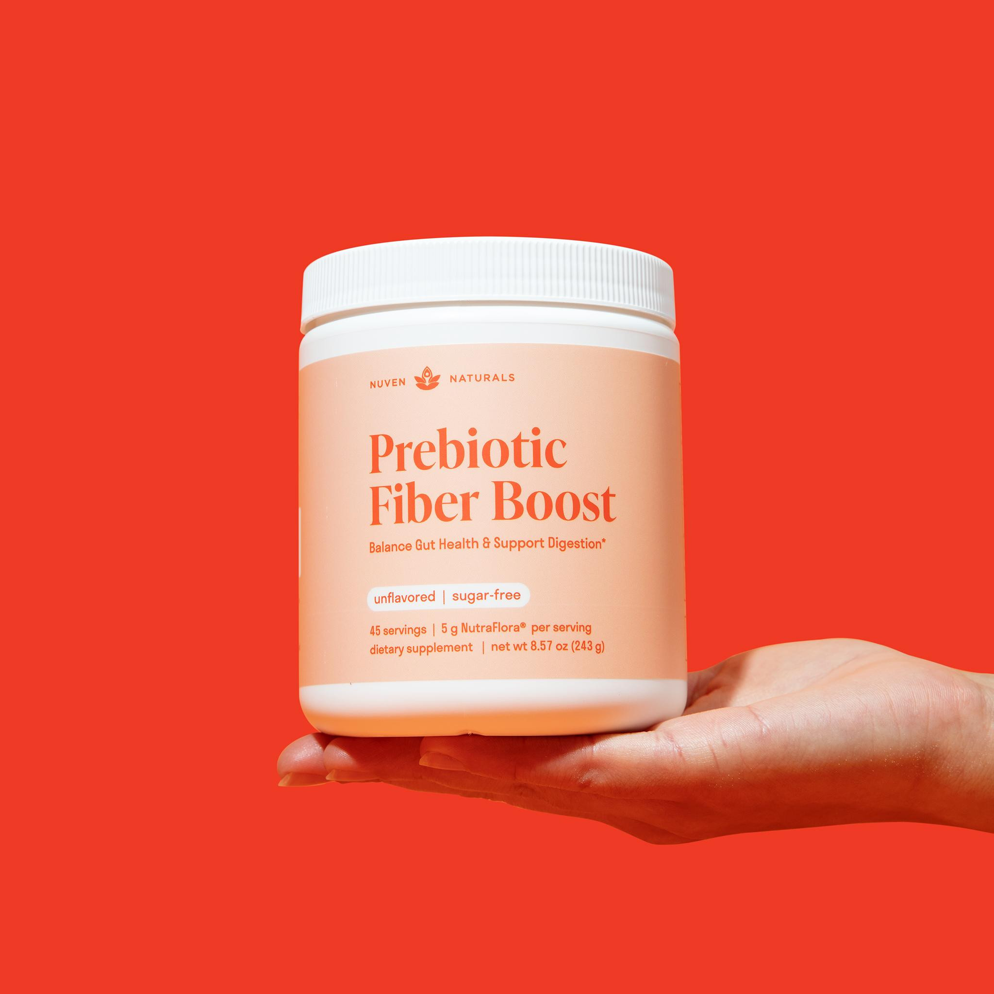 Prebiotic Fiber Powder - Unflavored & Sugar Free | 45 Servings | Organic Fiber Supplement for Digestion, Gut Health & Regularity