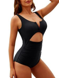Square Neck Tummy-Control One-Piece Thong Tank Shapewear Bodysuit Shapewear Swimwear