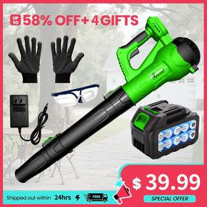*Leaf Blower Cordless with 4.0Ah Battery and Fast Charger, 48m/s 6 Speed control, Turbo Mode, 20V Electric Leaf Cleaner, Lightweight Handheld Small Blower for Patio, Garden, House, Depot, Green