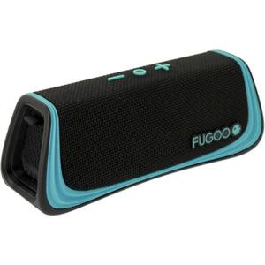Fugoo Rugged Sport Bluetooth Speaker - 40 Hour Battery Life, Waterproof and Snowproof (Black/Teal) with Built-in Microphone - Audio Stereo Tablet
