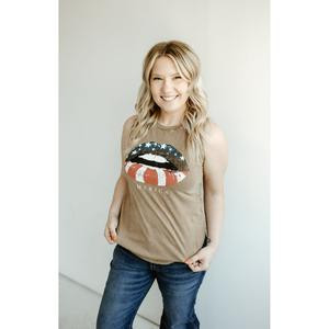 Merica Acid Wash Graphic Tank