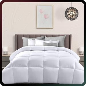 Utopia All Season Puffed Quilt Comforter – Lightweight Soft Polyester, Breathable & Cozy Duvet Insert, Durable Design with Easy-Care Polyester Filling – King, Queen, Twin & Full Sizes Microfiber Bed Set