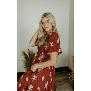 Embroidered Sleeve Maxi Dress