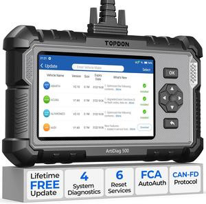 TOPDON AD500 OBD2 Scanner Car Diagnostic Scan Tool Oil/SAS/Throttle Reset Engine/ABS/SRS/Transmission, AutoVIN, Car Check Engine Code Reader with Battery Test, Lifetime Wi-Fi Free Update