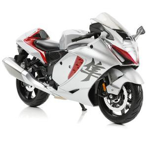 1/12 Hayabusa Motorcycle Model Toy Mini Alloy Metal Diecast Motorcycle Model Silver Gift for Men Kid Boy (2022)