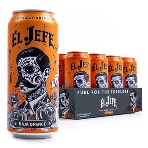 El Jefe BAJA ORANGE Energy Drink (Case of 12)