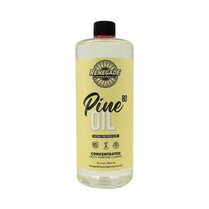 Renegade Cleaning | Pine Oil 80 Cleaner – 80% Pure Pine Oil, 32 oz & 1 Gallon, Plant-Powered Disinfectant — Ultra-Concentrated Multi-Surface Cleaner & Deodorizer | 80% Real Pine Oil | Dilutes for Floors, Kitchens & Bathrooms