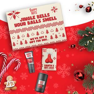 Happy Nuts Jingle Bells Your Balls Smell Holiday Box- Men's Self Care Gifting Set
