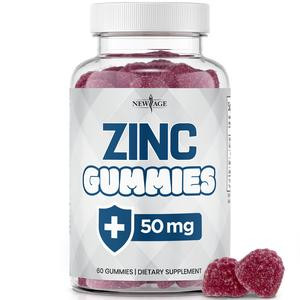 NEW AGE Zinc Gummies - 50mg High Immune Booster Zinc Supplement, Immune Defense, Powerful Natural Antioxidant, Non-GMO