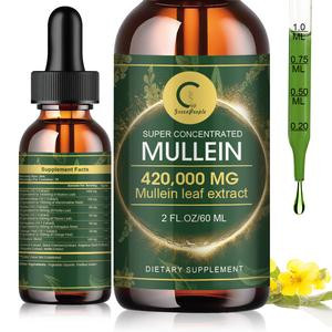 Mullein Leaf Herbal Drops for Lungs-Mullein Leaf Extract&Marshmallow Root&Detox-Immune Support Supplement, Healthcare Vitamin2 fl oz