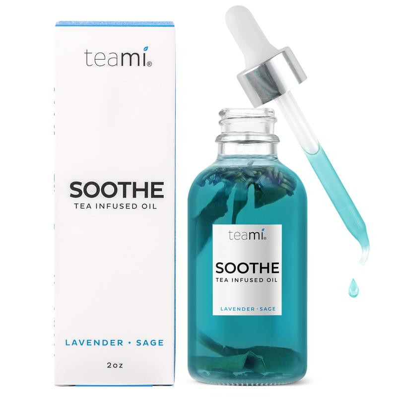 Teami Soothe Facial Oil - Tea Infused Oil - Lavender & Sage, 2oz