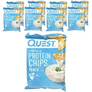 Quest Nutrition Tortilla Style Protein Chips, Ranch, 8 Bags, 1.1 oz (32 g) Each