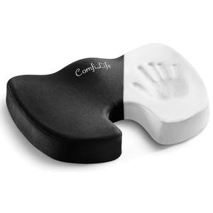 ComfiLife Orthopedic Premium Memory Foam Seat Cushion with Removable Washable Velour Cover - Comfortable and Durable, ergonomic desk small desk ergonomic mid-back