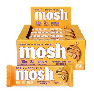 MOSH Protein Bars Peanut Butter Crunch 12ct Snack Crunchy