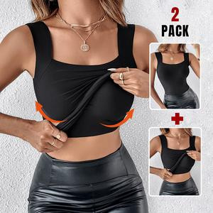 ChicMe ContourX U Neck Shapewear Built-in Bra Tank High Strechy Sleeveless Slim Fit Tops Camisole