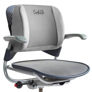 ComfiLife Memory Foam Lumbar Support Pillow with Adjustable Straps - Breathable 3D Ventilative Mesh Back Seat Cushion Ergonomic Office swivel computer chair back support desk chair ergonomic desk small desk office supply ergonomic mid-back