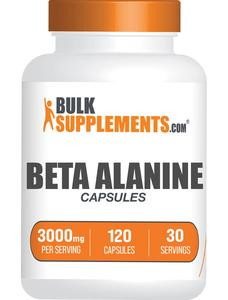 BulkSupplements.com Beta Alanine Capsules - Muscle Building - Fitness Supplements - Dietary Supplements - 120-240 Capsules - 3000mg per Serving