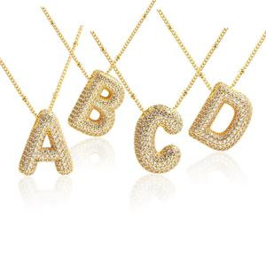 【2025 New Products】26 Balloon Letter Pendant Necklace Initial Pendant Necklace Personality Versatile Design Exquisite Necklace, Holiday Gift Initial Letter Balloon Letter