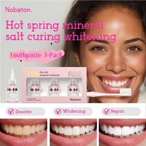 Nobaton Powdered salt 1.5% Whitening Toothpaste，24h Fresh Breath, Enamel Repair, Gum Health, Stain Eraseryellow teeth，Dental recommendation