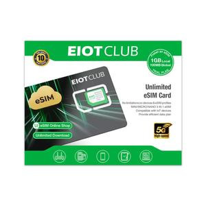 EIOTCLUB eSIM Card for Androids- Unlimited eSIM Downloads, 200+ Destinations, 5G for Unlocked Android Devices, Cellphone, Router, Global Travel eSIM
