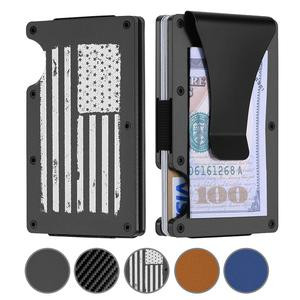 Carbon Fiber Slim Wallet with Money Clip – RFID Blocking, Minimalist Bifold Credit Card Holder for Men