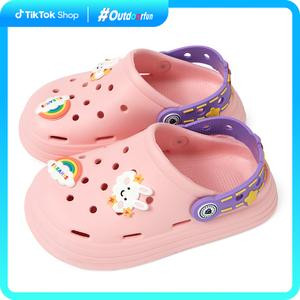 TARANIS Boys Girls Kids Pink Cute Cartoon Garden Clogs Slip-on Slides Sandals Children Water Shower Beach Pool Slippers Summer #Outdoorfun