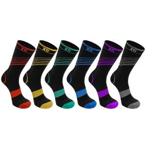Ultra V-striped Crew-length Socks (6-Pairs)
