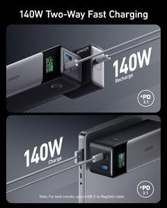 Anker 737 Power Bank, 24,000mAh 3-Port Portable Charger with 140W Output, Smart Digital Display, Compatible with iPhone 15/15 Plus/15 Pro/15 Pro Max, iPhone 14/13 Series, Samsung, MacBook, Dell, AirPods-TTS