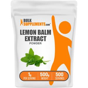BulkSupplements Lemon Balm Extract Powder - Edible - Lemon Balm Tea - Natural Antioxidants - 100g-1kg - 1000mg per Serving