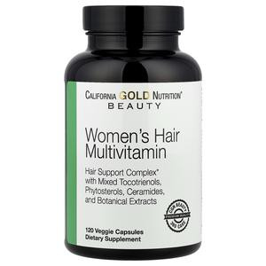 California Gold Nutrition Beauty, Women's Hair Multivitamin, 120 Veggie Capsules