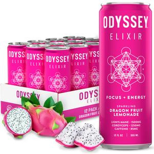 Dragon Fruit Lemonade Core Sparkling Energy Drink - 85mg Caffeine - 12 Pack