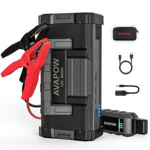 AVAPOW 6000A Car Battery Jump Starter ；Power bank； Dual USB Quick Charge ;DC Output；12V Jump Pack with Built-in LED Bright Light