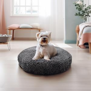 Muddy Mat® Cloud K-9 Bed for Dogs & Cats, Soft & Relaxing Donut Dog Bed, Chenille Material, Removable Cover, Washable & Dryer Safe