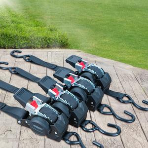 Father’s Day Gift – SOARFLY Retractable Tie Down Straps (2/4 Pack) – Heavy Duty, 130" Long, for Dad’s Truck, ATV, or Trailer