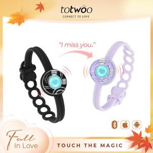 【Creative Gifts】totwoo Candy Waves Long Distance Touch Bracelets Functional Love Connect Gift For Boyfriend or Girlfriend or your Familay