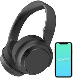 Wyze Headphones — #1 Over-Ear Headphones on TikTok, 40dB Active Noise Cancellation Bluetooth Earphones, Custom EQ, Microphone, Lightweight, Aux Cord