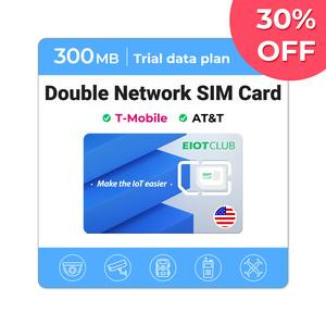 EIOTCLUB 300MB-30days LTE Prepaid SIM Card– USA AT&T/T-Mobile for Solar Security & Trail Cameras, Cellphone, GPS – Data Only, Multi-Size