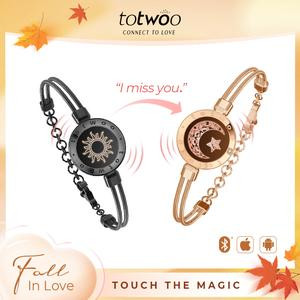 【Creative Gifts】totwoo Sun&Moon Touch Bracelets  Functional Love Connect Gift For Boyfriend or Girlfriend or your Familay