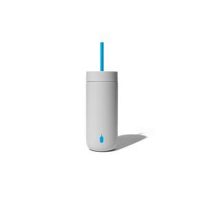 Fellow 16-Ounce Carter Cold Tumbler in Fog Grey Bottle Coffee, Includes a Drip-resistant Lid with Straw