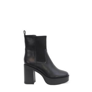 YALE-10 Women's Chunky Heel Short Faux Leather Boot With Elastic Girl Footwear Walking Shoes Shoe Walking Shoes Shoe Walking Shoes Shoe Rubber Soft