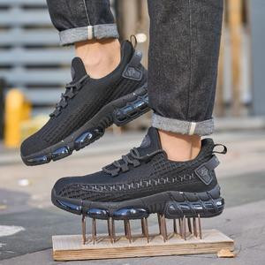 [Free delivery] Steel-toed shoes are puncture-resistant, smash-resistant and non-slip, suitable for construction workers and outdoor travel sports. They are light, soothing, breathable and indestructible. Closed Footwear Running
