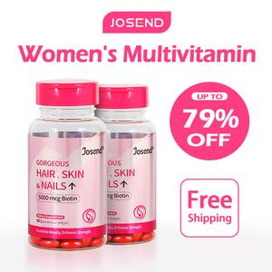 JOSEND Women's Vitamin Capsules | 5000mcg Biotin | Vitamin A, C, D3, E, B Complex | Clinically Tested for Healthier Skin, Hair, Nails, and Immune Support | 90 Capsules | Ages 18+ Healthcare Dietary