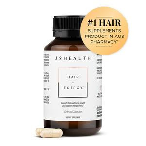 Hair + Energy Formula - 2 Months Supply | Gluten-Free, Non-GMO | Australia's #1 Hair Supplement Healthcare Capsule