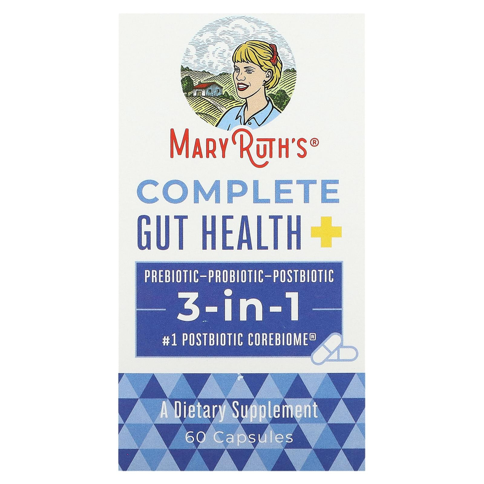 MaryRuth's Complete Gut Health, 3-in-1, 60 Capsules