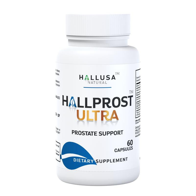 HALLPROST ULTRA - 60 Capsules - Prostate Complex - Urinary Incontinence - Saw palmetto - Hallusa Natural