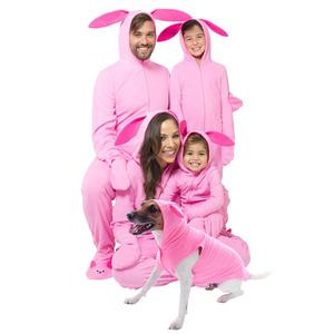 A Christmas Story Ralphie Pink Bunny Matching Family Pajama Set Onesie One-Piece Union Suits