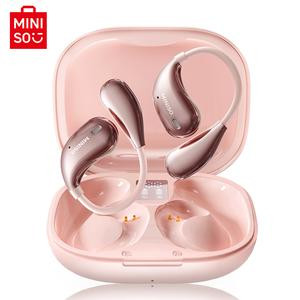 MINISO X33 OWS Open Ear Bluetooth Earbuds HiFi Sound Quality Music Wireless Earbuds Gaming with Low Latency Earphones Comfortable Wearing Earbuds Touch Control Built-in Mic Hearphones